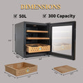 50L Cigar Humidors with Cooling and Heating Function black-steel