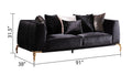 Majestic Shiny Thick Velvet Fabric Upholstered Sofa black-velvet-wood-primary living