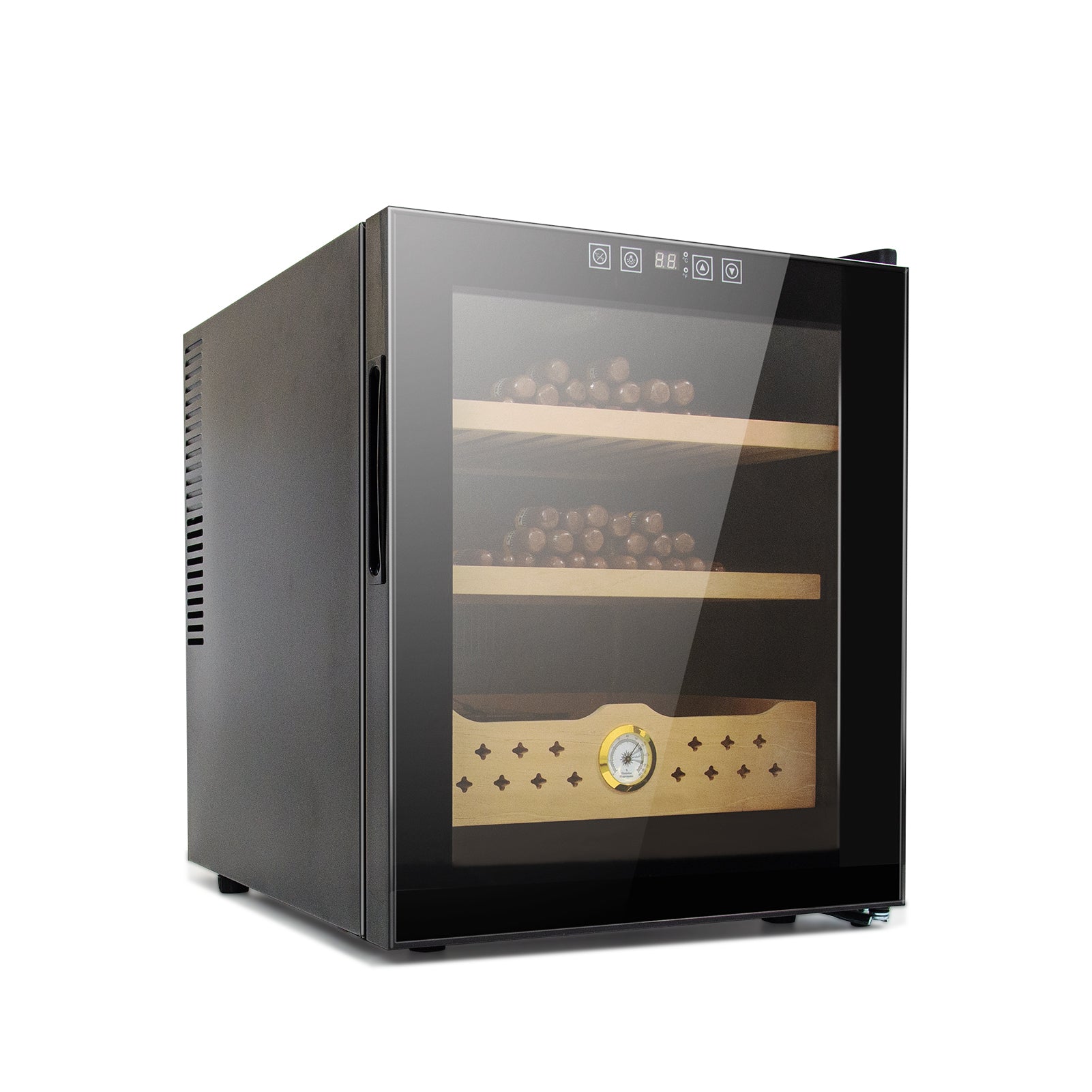 50L Cigar Humidors with Cooling and Heating Function black-steel