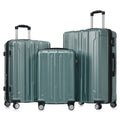 Hardside Luggage Sets 3 Pieces, Expandable Luggages light green-abs