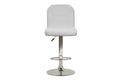 Adjustable Bar stool Chair White Faux Leather Clean white-dining room-contemporary-modern-bar