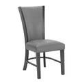 2pc Contemporary Glam Upholstered Dining Side Chair gray-dining room-contemporary-farmhouse-dining