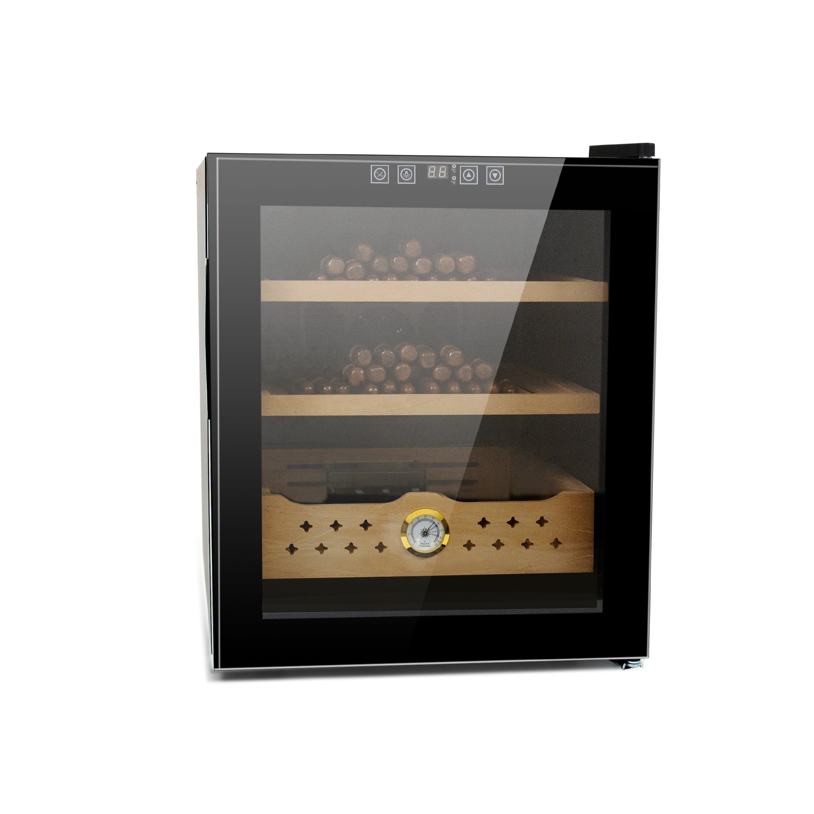 50L Cigar Humidors with Cooling and Heating Function black-steel