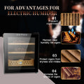 50L Cigar Humidors with Cooling and Heating Function black-steel