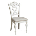 Victorian Style Antique White Desk Chair 1pc antique white-traditional-victorian-side