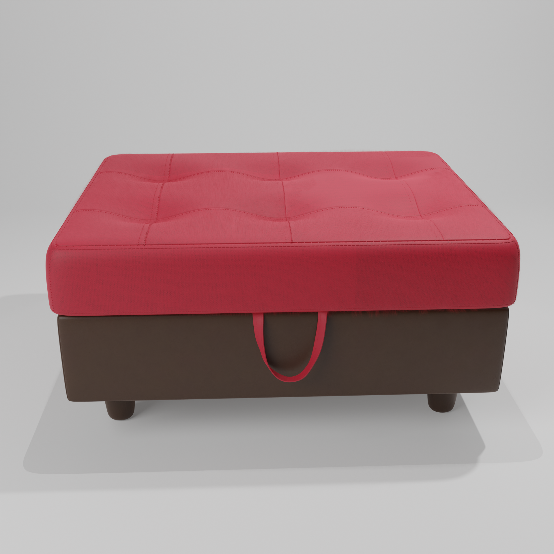 Rectangular Upholstered Ottoman With Storage And red-foam-fabric