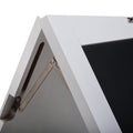 Floating Wall Mounted Table, Foldable Desk with white+black-mdf