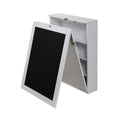 Floating Wall Mounted Table, Foldable Desk with white+black-mdf