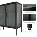 Stylish 4 Door Tempered Glass Cabinet with 4 Glass black-tempered glass+sheet metal+plastic