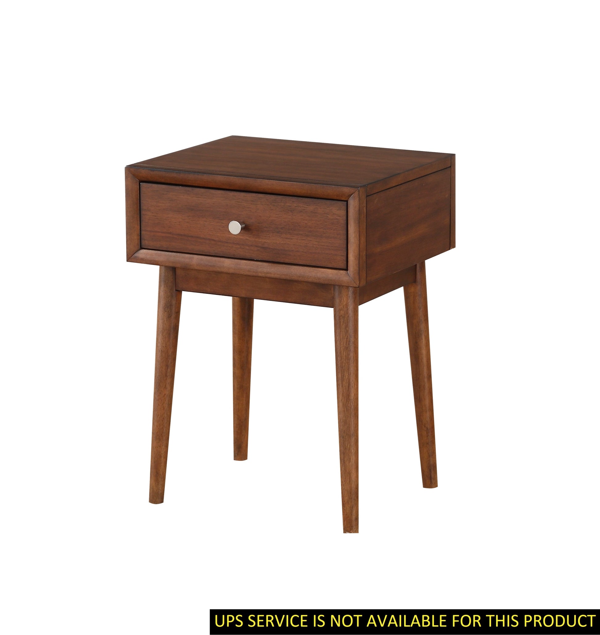 Modern Style 1pc End Table Drawer Brown Finish Living brown-brown-primary living space-mid-century