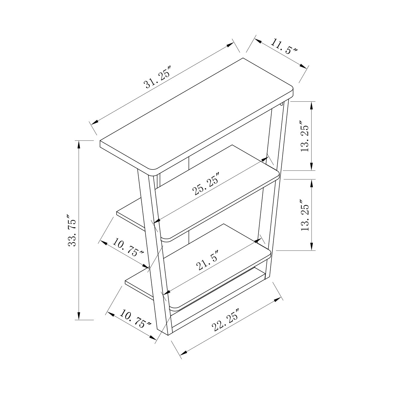 ID USA 212863 Console Distressed Grey & Black grey-particle board