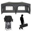 10'x20' EZ Pop Up Canopy Outdoor Portable Party black-metal