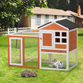 2 Story Wooden Rabbit Hutch Bunny Cage, Chicken