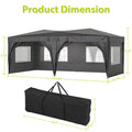 10'x20' EZ Pop Up Canopy Outdoor Portable Party black-metal