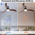 52 Inch Modern Ceiling Fan With 3 Color Dimmable