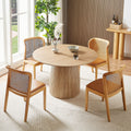 Round Dining Table Modern Wood Kitchen Table