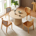 Round Dining Table Modern Wood Kitchen Table