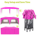 10'x20' EZ Pop Up Canopy Outdoor Portable Party pink-metal