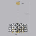 Modern Crystal Chandelier for Living Room Round transparent-modern-crystal