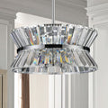 Modern Crystal Chandelier for Living Room Round transparent-modern-crystal