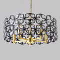 Modern Crystal Chandelier for Living Room Round transparent-modern-crystal