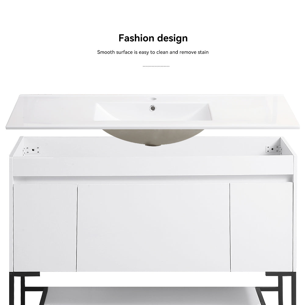 48" Bathroom Vanity with Sink,Bathroom Vanity Cabinet white-solid wood