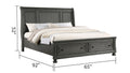 Jackson Modern Style Queen Bed Made with Wood &