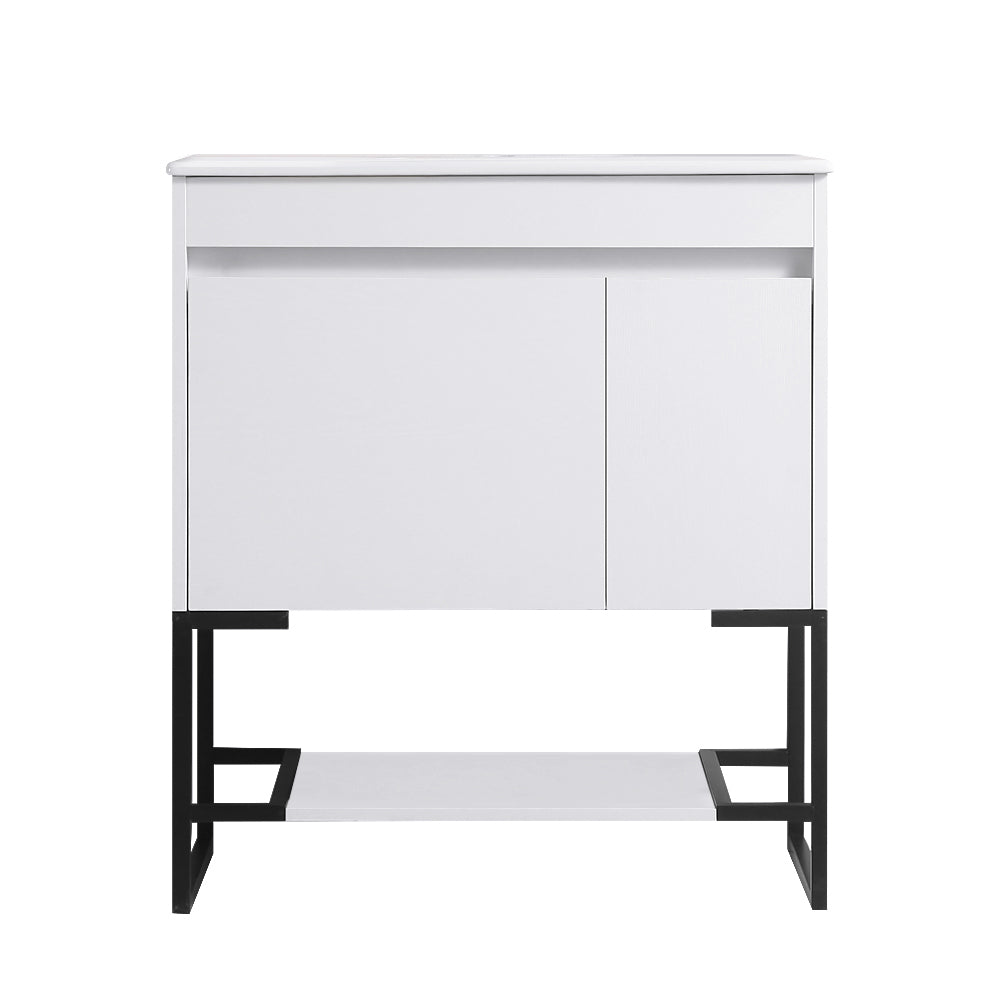 30" Bathroom Vanity with Sink,Bathroom Vanity Cabinet white-solid wood