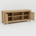 58 inch Tv Console Table with 2 barn storage