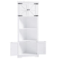 Tall Bathroom Storage Cabinet, Corner Cabinet with white-mdf