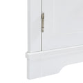 Tall Bathroom Storage Cabinet, Corner Cabinet with white-mdf