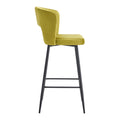 SET OF 2 Cloth armless Yellow Fashion fabric stool yellow-bar stools & counter