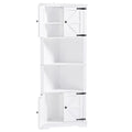 Tall Bathroom Storage Cabinet, Corner Cabinet with white-mdf