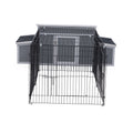 Outdoor Wood Chicken Coop with Wire Mesh Run,