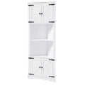 Tall Bathroom Storage Cabinet, Corner Cabinet with white-mdf