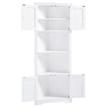 Tall Bathroom Storage Cabinet, Corner Cabinet with white-mdf