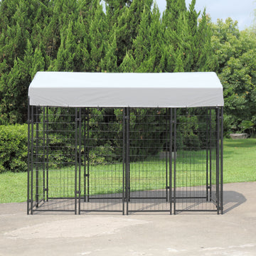 Dog Kennel with Roof Cover Heavy Duty Dog Crate