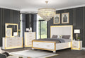 Obsession Contemporary Style 5 Drawer Chest Made with white-white-bedroom-contemporary-modern-solid