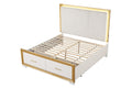 Obsession Contemporary Style 5PC King Bedroom Set Made box spring not required-king-white-wood-5 piece