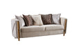 Chanelle Thick Velvet Fabric Upholstered 2Pc Living beige-velvet-wood-primary living