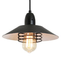 Farmhouse Vintage Pendant Light Black Fixture Pendant black white-metal