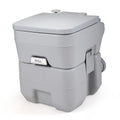 5 Gallon Portable Toilet, Flush Potty, Travel Camping gray-hdpe