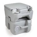 5 Gallon Portable Toilet, Flush Potty, Travel Camping gray-hdpe