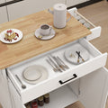 Kitchen island rolling trolley cart with