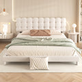 Queen Size Upholstered Platform Bed With Soft -