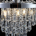 Chromium color Crystal Chandeliers,Large Contemporary chrome-luxury-iron