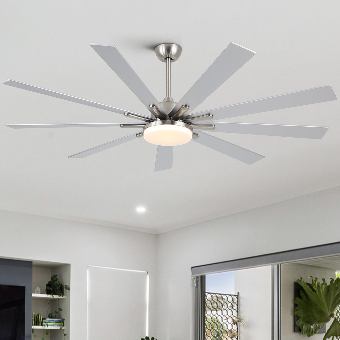 72 In Integrated Led Brushed Nickel Smart Ceiling