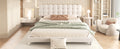 Queen Size Upholstered Platform Bed With Soft -