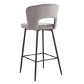 SET OF 2 Gray Fashion velvet stool, Counter Height gray-bar stools & counter stools-velvet-garden &