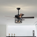 Farmhouse Industrial 52 inch Ceiling Fan Optional matte black-ceiling